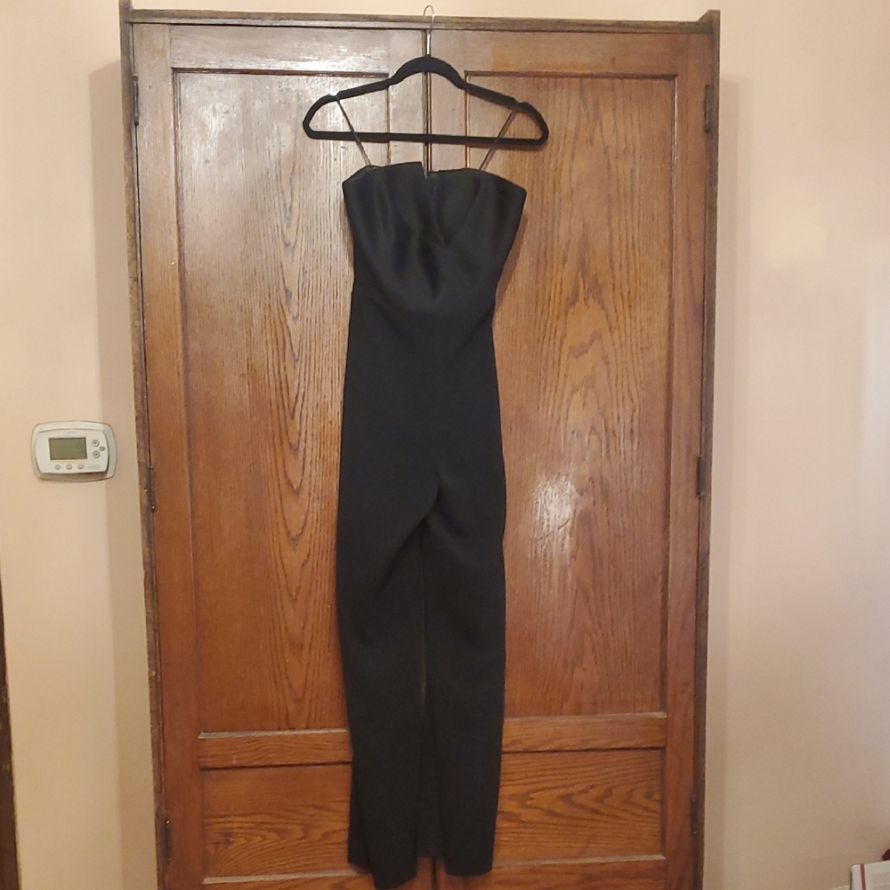 JAY GODFREY SIZE 6 Elegant Black Strapless Jumpsuit